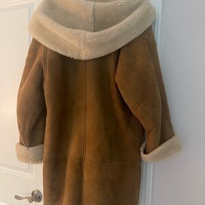 Women's Tan Shearling Coat